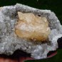 CALCITE ON AMETHYST MINERAL SPECIMEN # L-5