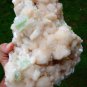 APOPHYLLITE CRYSTAL WITH STILBITE BLADE BUNCH  !! B-3
