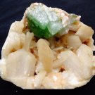 APOPHYLLITE GREEN WITH STILBITE MINERAL SPECIMEN # G-4
