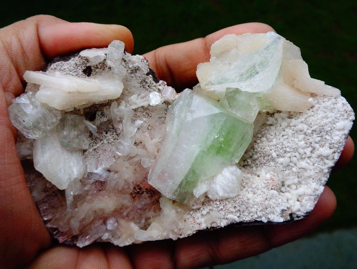 APOPHYLLITE STILBITE ON MATRIX  B# -6