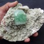 APOPHYLLITE GREEN WITH STILBITE HEULANDITE ON MINERALS SPECIMEN B# -2