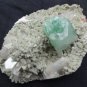 APOPHYLLITE GREEN WITH STILBITE HEULANDITE ON MINERALS SPECIMEN B# -2
