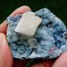 CALCITE COTED ON CHALCEDONY MINERAL SPECIMEN # B-1