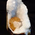 CALCITE CRYSTAL ON AMETHYST  !! E1#44