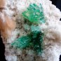 APOPHYLLITE GREEN FLOWER ON WHITE CHALCEDONY MINERAL SPECIMEN Z-1