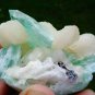 APOPHYLLITE POINTED GREEN WITH STILBITE MINERAL SPECIMEN # L-5
