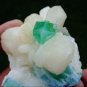 APOPHYLLITE POINTED GREEN WITH STILBITE MINERAL SPECIMEN # L-5