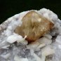 CALCITE HONEY COLOR CRYSTAL WITH STILBITE BLADE ON MATRIX !! L-5
