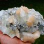 APOPHYLLITE WITH STILBITE ON CHALCEDONY MINERAL SPECIMEN #L-2
