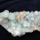 APOPHYLLITE WITH STILBITE ON CHALCEDONY MINERAL SPECIMEN # G-4