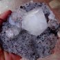 APOPHYLLITE ON CHALCEDONY MINERAL  SPECIMEN  B-1
