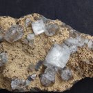 APOPHYLLITE CRYSTAL BUNCH ON CHALCEDONY JYALGOLITE  !! B-2
