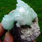 APOPHYLLITE GREEN WITH STILBITE MINERAL SPECIMEN # L-1