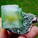 APOPHYLLITE GREEN COLOR CRYSTAL ON HEULANDITE   !!! G-3