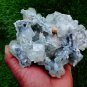 APOPHYLLITE WITH STILBITE ON CHALCEDONY MINERAL SPECIMEN #B-1
