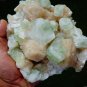APOPHYLLITE LIGHT GREEN WITH STILBITE MINERAL SPECIMEN # B-1
