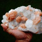 APOPHYLLITE CRYSTAL WITH STILBITE BLADE ON MATRIX !! B-3