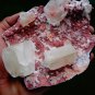 APOPHYLLITE ON RED HEULANDITE MINERAL MATRIX !! A-1