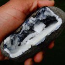 CHABAZITE IN CHALCEDONY GEODE MINERAL SPECIMEN # B-1