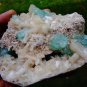 APOPHYLLITE GREEN STILBITE ON CHALCEDONY MINERAL SPECIMEN !!! G-2
