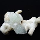 APOPHYLLITE POINTED CRYSTAL ON WHITE STALACTITE  MATRIX  # R-5