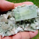 APOPHYLLITE WITH STILBITE ON HEULANDITE MINERAL SPECIMEN #L-2