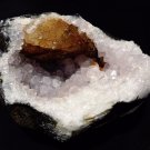 CALCITE CRYSTAL IN AMETHYST GEODE E-#3-24