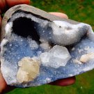CALCITE STILBITE WITH APOPHYLLITE ON AMETHYST MINERALS SPECIMEN  !!! G-3
