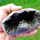 BLACK GEODE MINERAL SPECIMEN # A-3