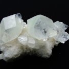 APOPHYLLITE CRYSTAL ON WHITE STALACTITE  MATRIX  # R-5