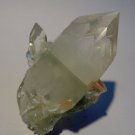 GLASSY POINTED APOPHYLITE CRYSTAL WITH HEULANDITE INCLUSION E-#3-33
