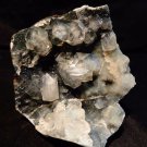 APOPHYLLITE CRYSTAL ON BLACK CHALCEDONY !! E1#45