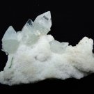 APOPHYLLITE POINTED CRYSTAL BUNCH ON WHITE STALACTITE  MATRIX  # R-5