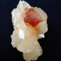 CALCITE STILBITE WITH SCOLECITE MINERAL SPECIMEN # R-5