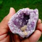 AMETHYST CALCITE IN GEODE MINERAL SPECIMEN !! A-1