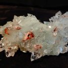 POINTED APOPHYLLITE CRYSTAL BUNCH HEULANDITE INCLUSION   !! E-1-#21