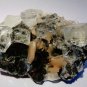 APOPHYLLITE CRYSTAL BUNCH WITH STILBITE ON CHALCEDONY  E-#3-42