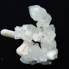 APOPHYLLITE CRYSTAL BUNCH ON WHITE STALACTITE  MATRIX  # R-5