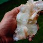 APOPHYLLITE LIGHT GREEN COLOR CRYSTAL WITH STILBITE BLADE !!! G-3