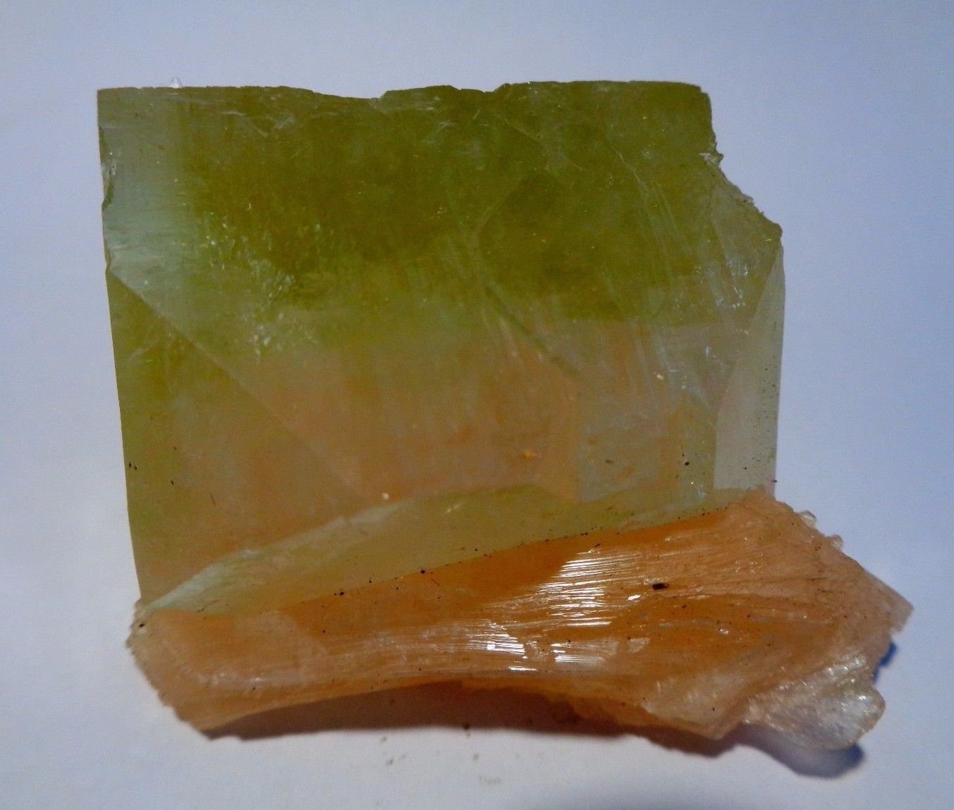 LIGHT GREEN APOPHYLLITE CRYSTAL WITH STILBITE  E-#3-34