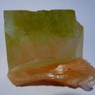 LIGHT GREEN APOPHYLLITE CRYSTAL WITH STILBITE  E-#3-34