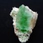 APOPHYLLITE GREEN CRYSTAL WITH STILBITE ON MATRIX  # R-5