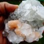APOPHYLLITE CRYSTAL BUNCH WITH STILBITE BLADE ON MATRIX !! B-3