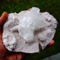 APOPHYLLITE WITH STILBITE ON WHITE MINERAL SPECIMEN  !!! G-2