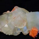APOPHYLLITE CRYSTAL BUNCH WITH RED STILBITE  !! E1#38