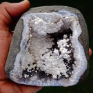 OKENITE IN AMETHYST GEODE MINERAL SPECIMEN # B-1