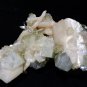 GREEN SHINY APOPHYLLITE CRYSTAL BUNCH WITH STILBITE E-#4-15