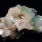 GLAMOROUS APOPHYLLITE GREEN DISCO BALL CRYSTAL WITH STILBITE MATRIX !! S-1-57