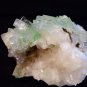 GLAMOROUS APOPHYLLITE GREEN DISCO BALL CRYSTAL WITH STILBITE MATRIX !! S-1-57