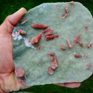 STILBITE RED BLADE BUNCH ON CHALCEDONY  !!!L-6